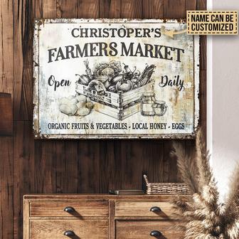 Personalized Farm Farmer Market Custom Metal Sign - Thegiftio UK