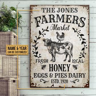 Personalized Farm Farmers Market Custom Metal Sign - Gift - Thegiftio UK