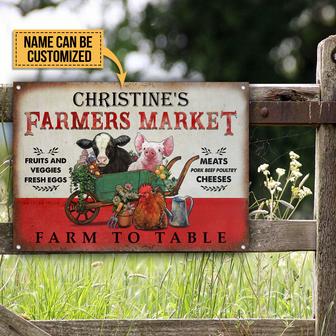 Farm To Table Personalized Metal Sign - Gift for Farmers - Thegiftio UK