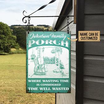 Porch Time Well Wasted Personalized Metal Sign - Home Gift - Thegiftio UK