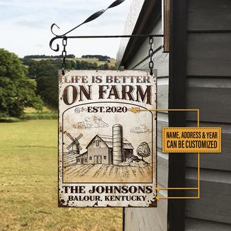 Personalized Farming On The Farm Custom Metal Sign - Gift - Thegiftio UK