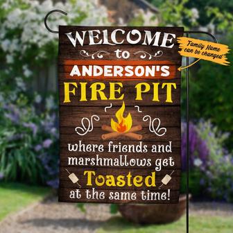 Personalized Fire Pit Garden Flag for Home Decor - Thegiftio UK