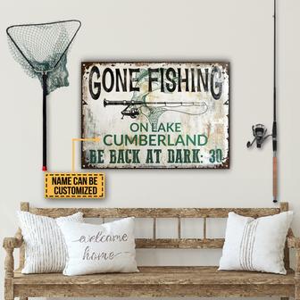 Fishing Be Back At Dark Custom Metal Sign - Fisherman Gift - Thegiftio UK