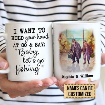 Fishing Hold Your Hand Personalized Mug - Gift for Fisherman - Thegiftio UK