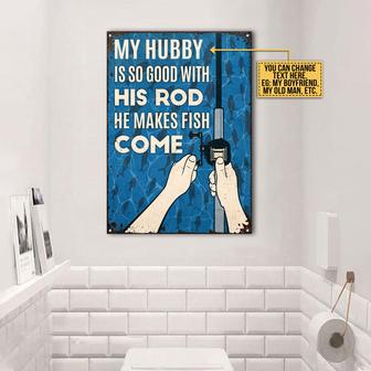 Fishing Make Fish Come Personalized Metal Sign - Thegiftio UK