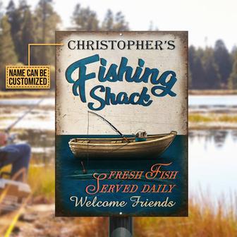Fishing Shack Welcome Custom Metal Sign - Gift for Fisherman - Thegiftio UK