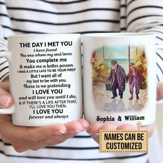 The Day I Met You Personalized Mug - Gift for Fisherman - Thegiftio UK