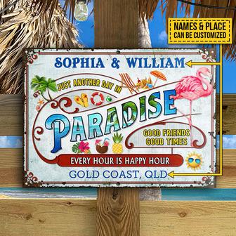 Another Day In Paradise Personalized Metal Sign - Beach Gift - Thegiftio UK