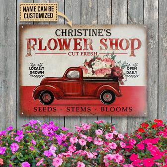 Personalized Floristry Flower Shop Custom Metal Sign - Gift - Thegiftio UK