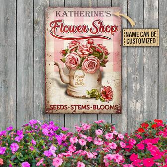 Personalized Floristry Flower Shop Metal Sign - Garden Gift - Thegiftio UK
