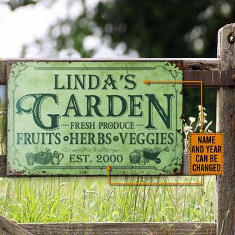 Garden Fresh Produce Personalized Metal Sign - Garden Gift - Thegiftio UK