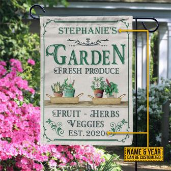 Garden Fresh Produce Personalized Flag - Gift for Gardeners - Thegiftio UK