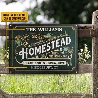 Personalized Garden Homestead Custom Metal Sign - Thegiftio UK