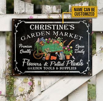 Garden Market Flowers Custom Metal Sign - Gift for Gardeners - Thegiftio UK