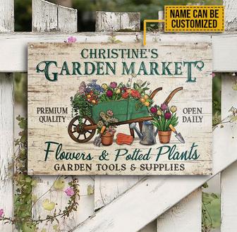 Garden Market Flowers Custom Metal Sign - Gift for Gardeners - Thegiftio UK