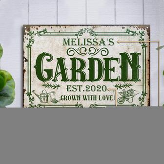 Gardening Grown With Love Custom Metal Sign - Gardeners Gift - Thegiftio UK