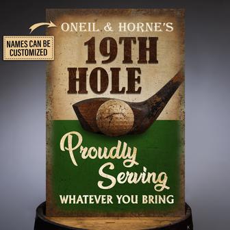 Personalized Golf 19th Hole Metal Sign - Gift for Golfers - Thegiftio UK