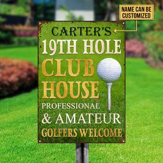 Golf 19th Hole Welcome Custom Metal Sign - Golf Lovers Gift - Thegiftio UK