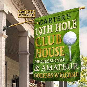 Personalized Golf 19th Hole Welcome Flag - Gift for Golfers - Thegiftio UK