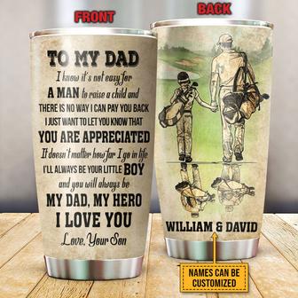 My Dad My Hero Personalized Tumbler - Gift for Dad - Thegiftio UK