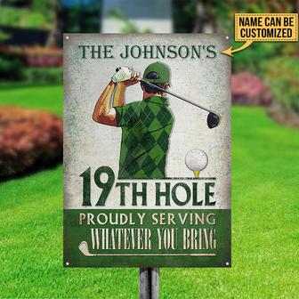Personalized Golf Proudly Serving Green Metal Sign - Thegiftio UK