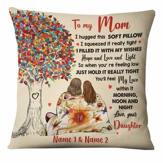Personalized Grandma Granddaughter Mom Daughter Tree Pillow - Thegiftio UK