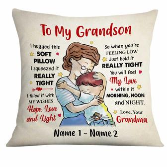 Personalized Grandma Grandson Hug Pillow - Thegiftio UK