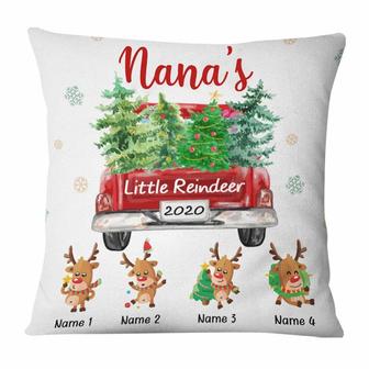 Personalized Grandma Little Reindeer Christmas Pillow - Thegiftio