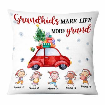 Personalized Grandma Red Truck Christmas Pillow - Thegiftio