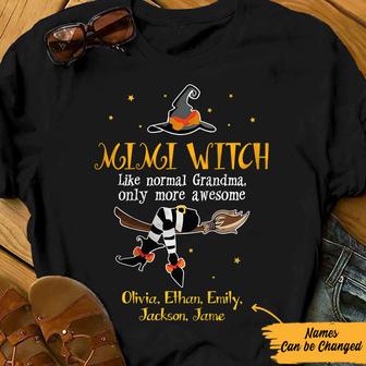 Personalized Grandma Witch Halloween T Shirt - Thegiftio UK