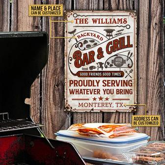 Grilling Good Friends Custom Metal Sign - Gift for Friends - Thegiftio UK