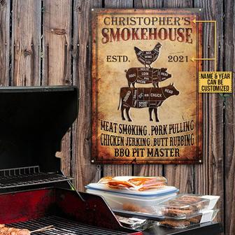Personalized Grilling Smoke House Metal Sign - Thegiftio UK