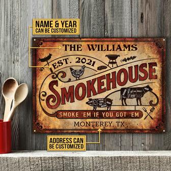 Personalized Grilling Smokehouse Custom Metal Sign - Gift - Thegiftio UK