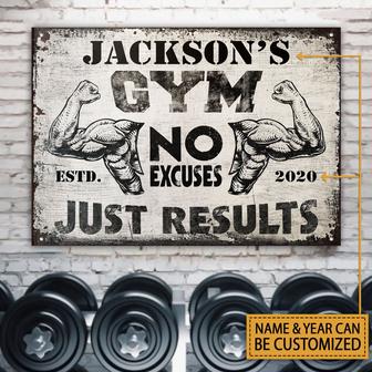 No Excuses Personalized Metal Sign - Gift for Gym Lovers - Thegiftio UK