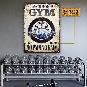 No Pain No Gain Custom Metal Sign - Gift for Gym Lovers - Thegiftio UK