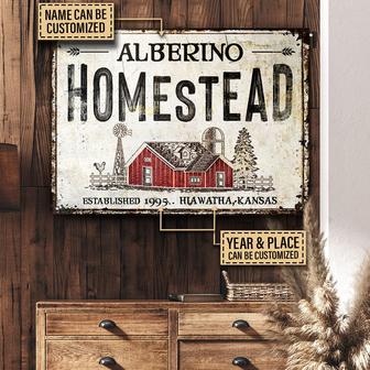 Personalized Homestead Custom Metal Sign - Gift for Friends - Thegiftio UK