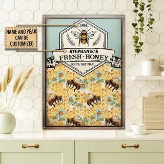 Personalized Honey Bee Fresh Honey Metal Sign - Thegiftio UK