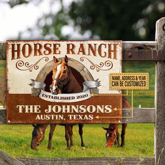 Horse Ranch Personalized Metal Sign - Gift for Horse Lovers - Thegiftio UK