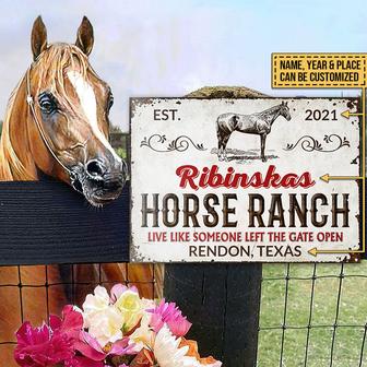 Horse Ranch Live Like Someone Custom Metal Sign - Thegiftio UK