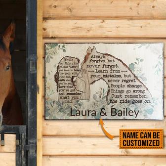 Horse While On This Ride Custom Metal Sign - Thegiftio UK