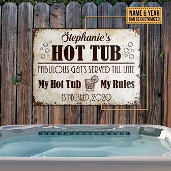 Hot Tub Fabulous G&T Custom Metal Sign - Gift for Friends - Thegiftio UK