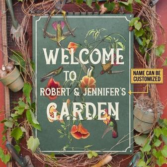 Hummingbird Flower Garden Custom Metal Sign - Gift for All - Thegiftio UK