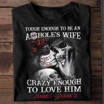 Personalized Husband Wife Skull T Shirt - Thegiftio UK