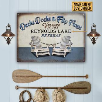 Lake Decks Docks Personalized Metal Sign - Gift for Friends - Thegiftio UK