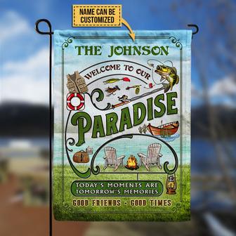 Personalized Lake Paradise Tomorrow's Memories Custom Flag - Thegiftio UK