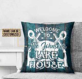 Welcome To Lake House Personalized Pillow - Gift for Home - Thegiftio UK