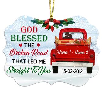 Personalized Love Couple Red Truck Benelux Ornament - Thegiftio UK