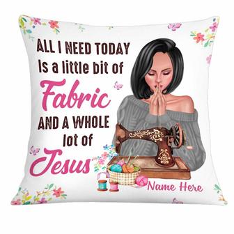 Personalized Love Sewing All I Need Pillow - Thegiftio UK