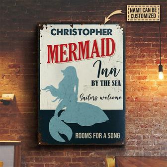 Mermaid Inn Song Personalized Metal Sign - Gift for Friends - Thegiftio UK