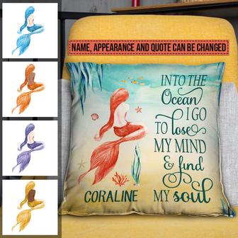Mermaid Under Ocean Custom Pillow - Gift for Mermaid Lovers - Thegiftio UK